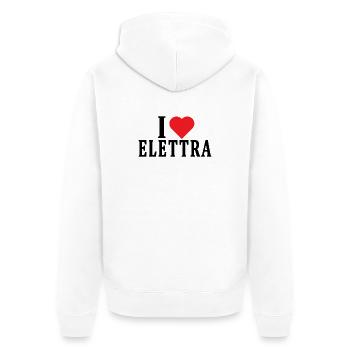 T-shirt I love Elettra t-shirt gift idea - Unisex Premium Organic Zip Hoodie - white - Back - Thijin (182cm)