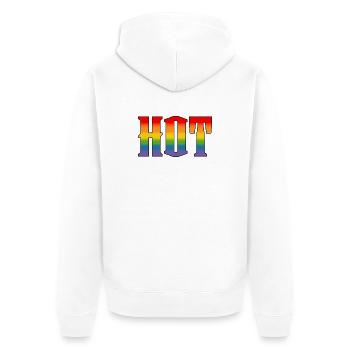 Chemise arc-en-ciel LGBT Hot LGBT lgbtqi queer - Veste à capuche bio Premium Unisexe - blanc - Dos - Thijin (182cm)