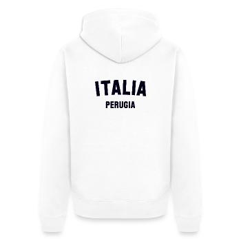 PERUGIA Italia Italien Italie - Veste à capuche bio Premium Unisexe - blanc - Dos - Thijin (182cm)