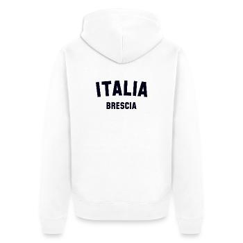 BRESCIA Italia Italien Italie - Veste à capuche bio Premium Unisexe - blanc - Dos - Thijin (182cm)