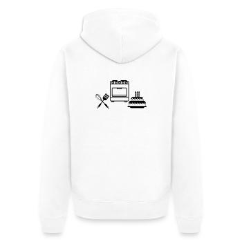 Faire un gâteau - Veste à capuche bio Premium Unisexe - blanc - Dos - Thijin (182cm)