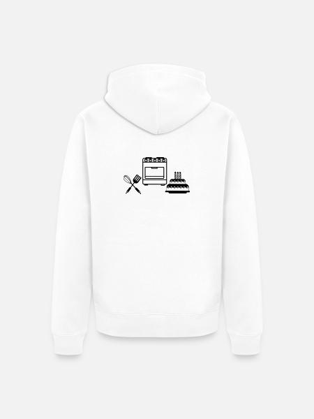 Bake a cake - Unisex Premium Organic Zip Hoodie - white