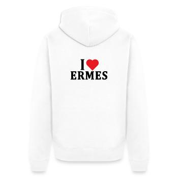 I love Ermes t-shirt t-shirt gift idea - Unisex Premium Organic Zip Hoodie - white - Back - Thijin (182cm)