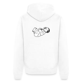 Neugeborenes Baby transparenter Schatten Illustration - Unisex Premium Bio Zip Hoodie - Weiß - Hinten - Thijin (182cm)