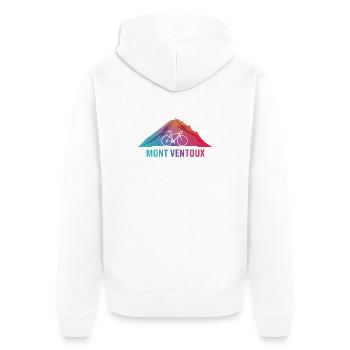 Attractive Mont Ventoux Climb - Unisex Premium Organic Zip Hoodie - white - Back - Thijin (182cm)