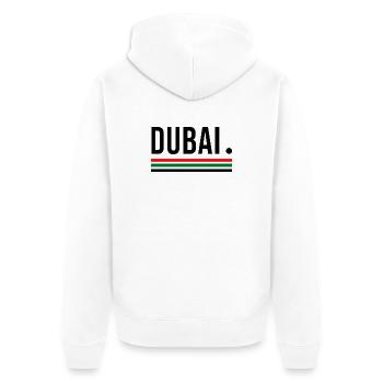 Dubaï – Chemise streetwear Skyline - Veste à capuche bio Premium Unisexe - blanc - Dos - Thijin (182cm)