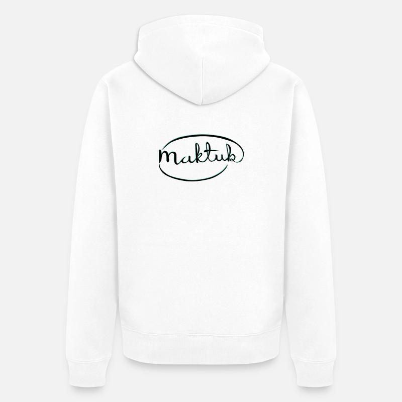 MakeKita Mint Script - Veste à capuche bio Premium Unisexe - blanc