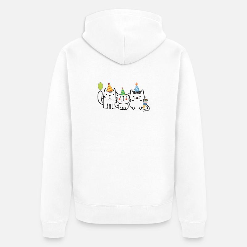 Geburtstag - Unisex Premium Bio Zip Hoodie - Weiß
