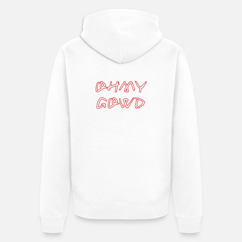 OHMY_GOWD - Veste à capuche bio Premium Unisexe - blanc