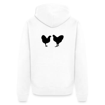 Chicken Fans - Rooster - Rooster - Chicks - Wyandotten - Unisex Premium Organic Zip Hoodie - white - Back - Thijin (182cm)