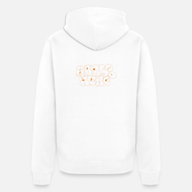 Orange Graffiti Karlsruhe Souvenir - Veste à capuche bio Premium Unisexe - blanc