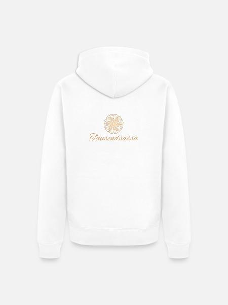 Tausendsassa - Wortschätze - vergessene Wörter - Unisex Premium Bio Zip Hoodie - Weiß