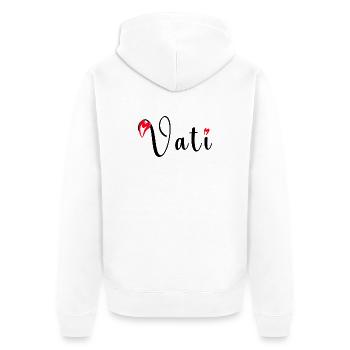  Fête des Pères Papa Amour avec Cœurs Tendres VATI - Veste à capuche bio Premium Unisexe - blanc - Dos - Thijin (182cm)