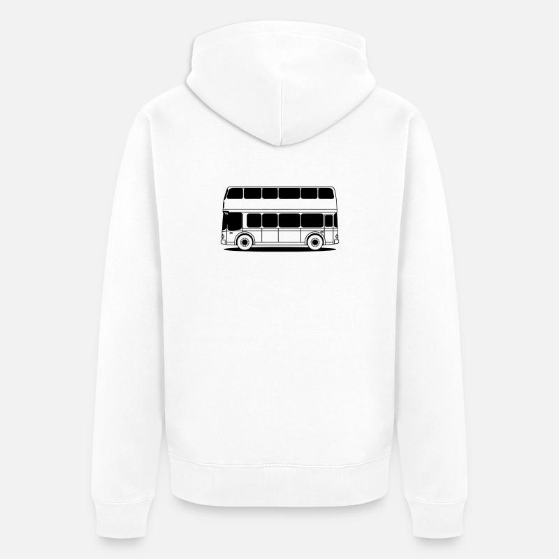 Doppeldeckerbus - Unisex Premium Bio Zip Hoodie - Weiß