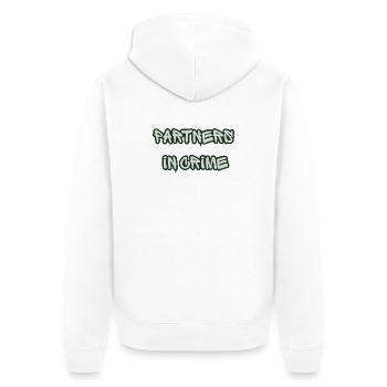 Komplizen-Graffiti - Unisex Premium Bio Zip Hoodie - Weiß - Hinten - Thijin (182cm)