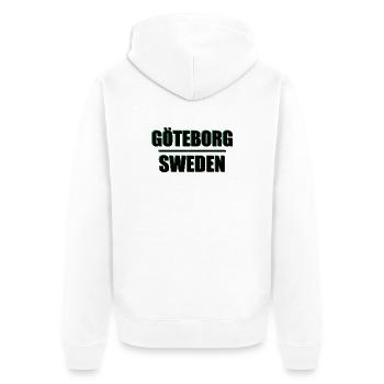 Göteborg Sweden City Typography Art Tee - Unisex Premium Organic Zip Hoodie - white - Back - Thijin (182cm)