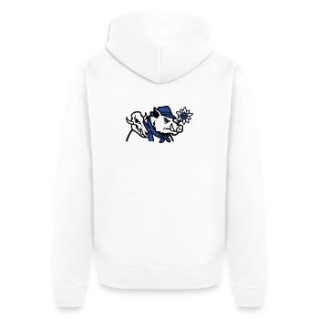 Logo du Crâne de sanglier sauvage - Veste à capuche bio Premium Unisexe - blanc - Dos - Thijin (182cm)