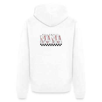 Saison de Baseball Mama - Veste à capuche bio Premium Unisexe - blanc - Dos - Thijin (182cm)