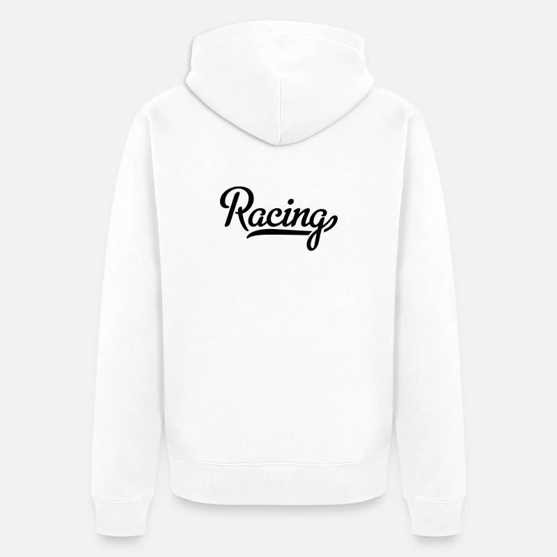 6061912 121984375 racing - Veste à capuche bio Premium Unisexe - blanc