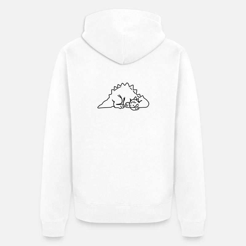Dinosaurier - Veste à capuche bio Premium Unisexe - blanc