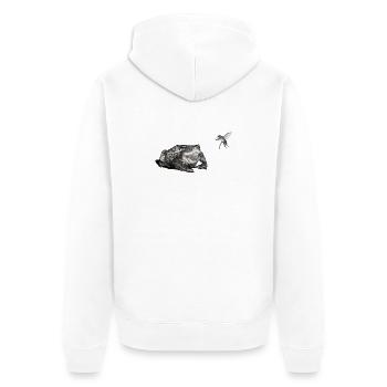 Crapaud et voler - Veste à capuche bio Premium Unisexe - blanc - Dos - Thijin (182cm)