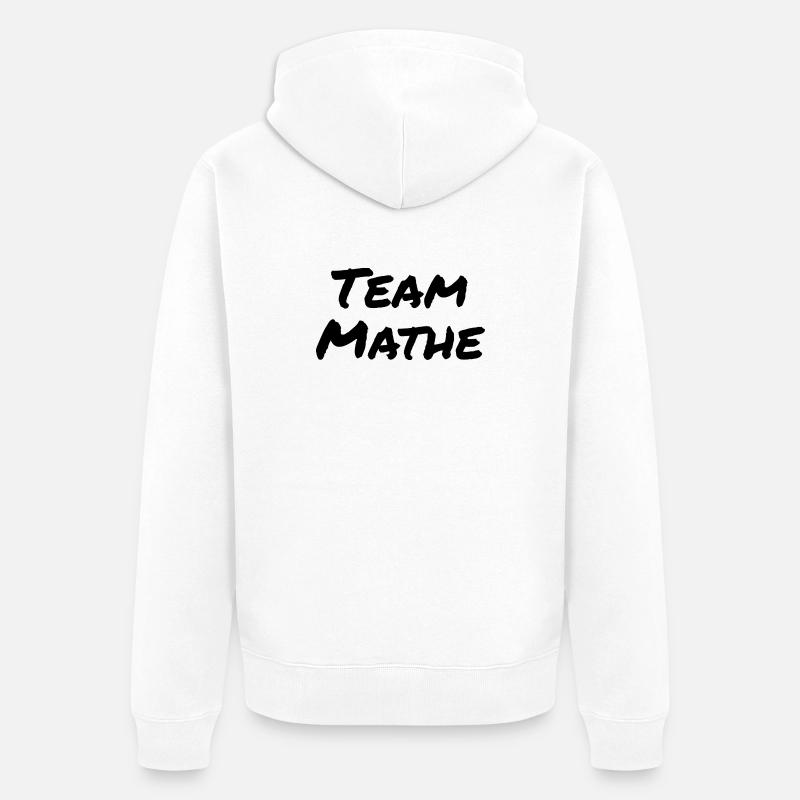 Équipe de maths - Veste à capuche bio Premium Unisexe - blanc