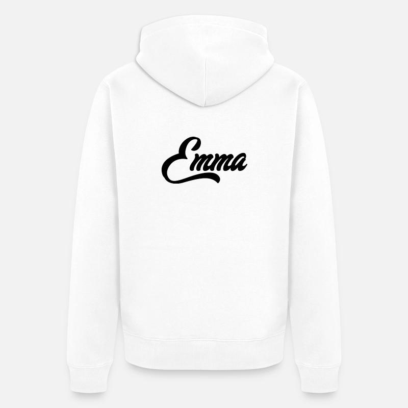 Emma Nom - Veste à capuche bio Premium Unisexe - blanc