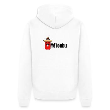 YéToubu - Humour youtube - Humour Apéro - Veste à capuche bio Premium Unisexe - blanc - Dos - Thijin (182cm)