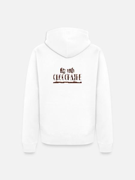 Je suis chocopathe - Veste à capuche bio Premium Unisexe - blanc
