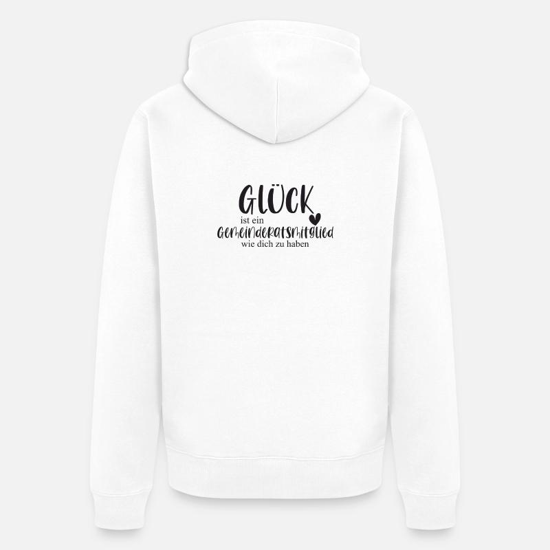 Gemeinderatsmitglied Ehrenamt Gemeinde Geschenk - Unisex Premium Bio Zip Hoodie - Weiß