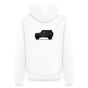 Jimny Black - Unisex Premium Organic Zip Hoodie - white - Back - Thijin (182cm)