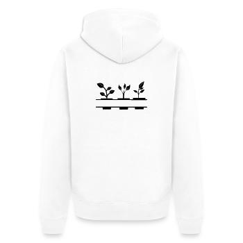 Banner cuttings - Unisex Premium Organic Zip Hoodie - white - Back - Thijin (182cm)