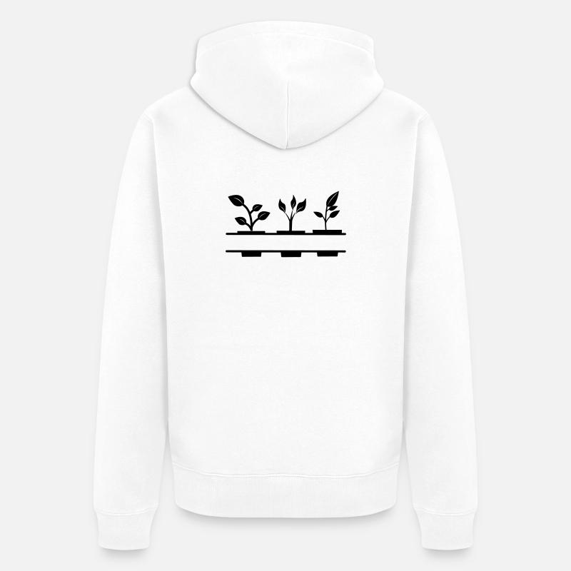 Coupes de bannières - Veste à capuche bio Premium Unisexe - blanc