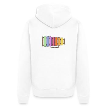 Xylophone, colorful graphic - Unisex Premium Organic Zip Hoodie - white - Back - Thijin (182cm)