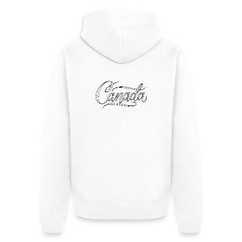 Canada - Unisex Premium Organic Zip Hoodie - white - Back - Thijin (182cm)