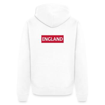 England Rochdale Flagge Emblem - Unisex Premium Bio Zip Hoodie - Weiß - Hinten - Thijin (182cm)
