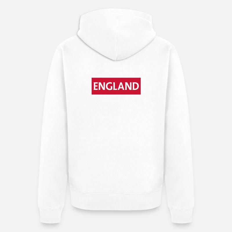 Drapeau de l’Angleterre Rochdale Emblem - Veste à capuche bio Premium Unisexe - blanc