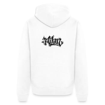 Lettrage de style graffiti avec une touche urbaine - Veste à capuche bio Premium Unisexe - blanc - Dos - Thijin (182cm)