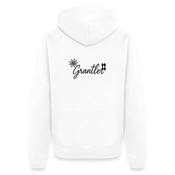 Grumbler - Unisex Premium Organic Zip Hoodie - white - Back - Thijin (182cm)