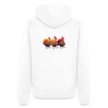 Bébé dinde de Thanksgiving - Veste à capuche bio Premium Unisexe - blanc - Dos - Thijin (182cm)