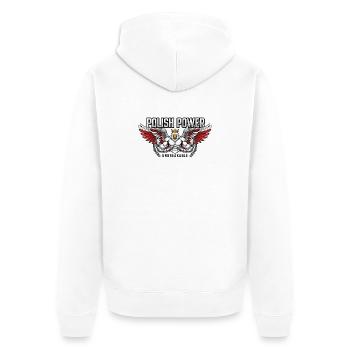 Pouvoir polonais - Husaria Gym Beast - Veste à capuche bio Premium Unisexe - blanc - Dos - Thijin (182cm)
