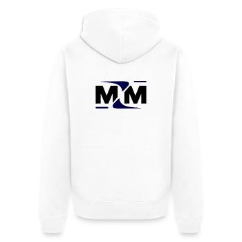 Monogramme MYM : Édition Bold Swoosh - Veste à capuche bio Premium Unisexe - blanc - Dos - Thijin (182cm)