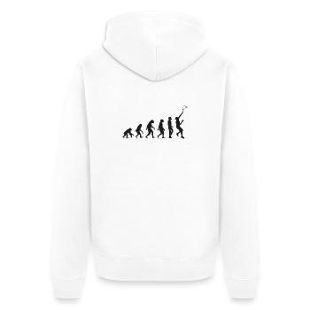 Évolution du tennis - Veste à capuche bio Premium Unisexe - blanc - Dos - Thijin (182cm)