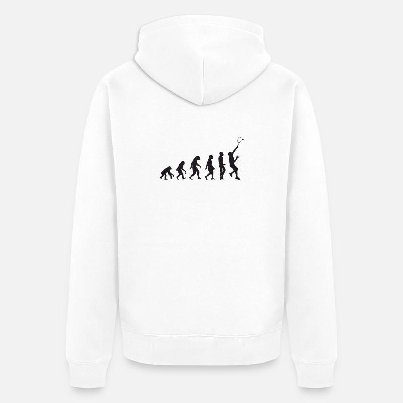 Évolution du tennis - Veste à capuche bio Premium Unisexe - blanc