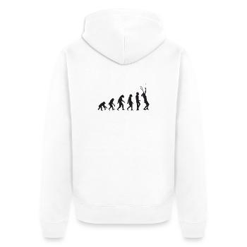 Tennis-Entwicklung - Unisex Premium Bio Zip Hoodie - Weiß - Hinten - Thijin (182cm)