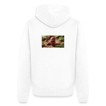 Haricot Rieur Poulet - Veste à capuche bio Premium Unisexe - blanc - Dos - Thijin (182cm)