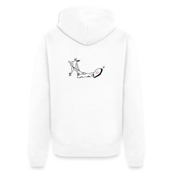 Tombe - Veste à capuche bio Premium Unisexe - blanc - Dos - Thijin (182cm)