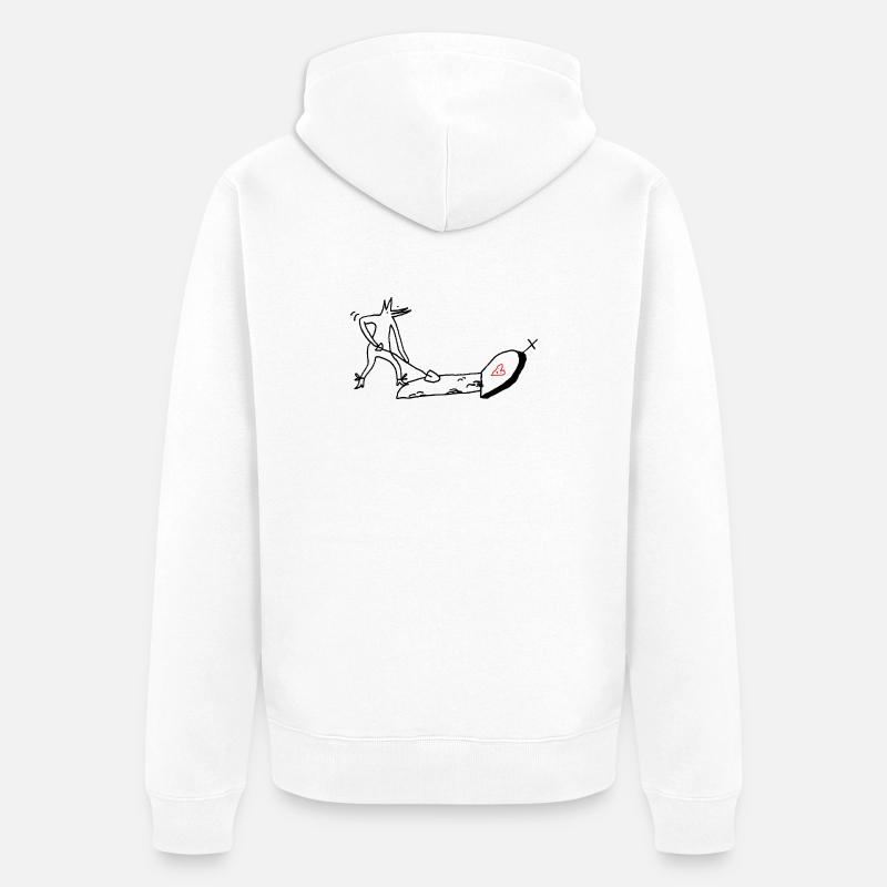 Tombe - Veste à capuche bio Premium Unisexe - blanc