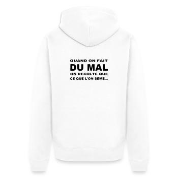 Karma - Veste à capuche bio Premium Unisexe - blanc - Dos - Thijin (182cm)
