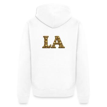 Crâne d’Or, LA - Veste à capuche bio Premium Unisexe - blanc - Dos - Thijin (182cm)